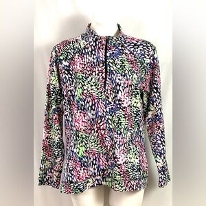 T by Talbots-quarter zip – cotton spandex activewear top – size XL – like new